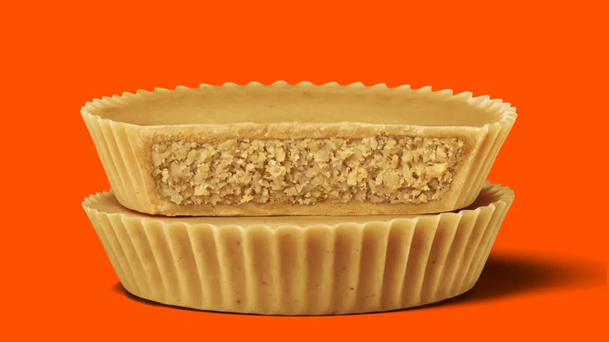 Reese's launched an all-peanut-butter cup in April 2021.