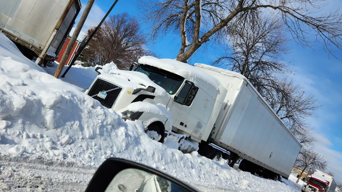 Trucks sat on the street for more than 48 hours during a snowstorm, leaving snow banks that prevented customers from parking, co-owner Jill Pavlak said.