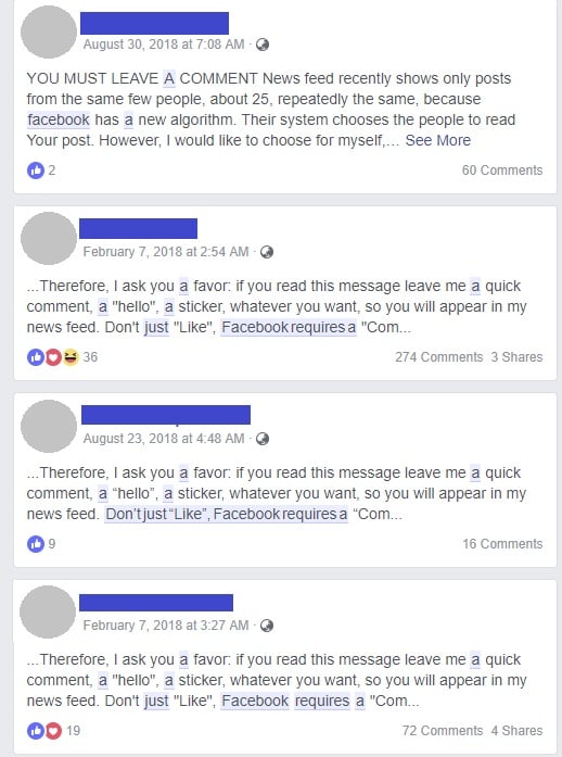 Facebook feed restriction myth