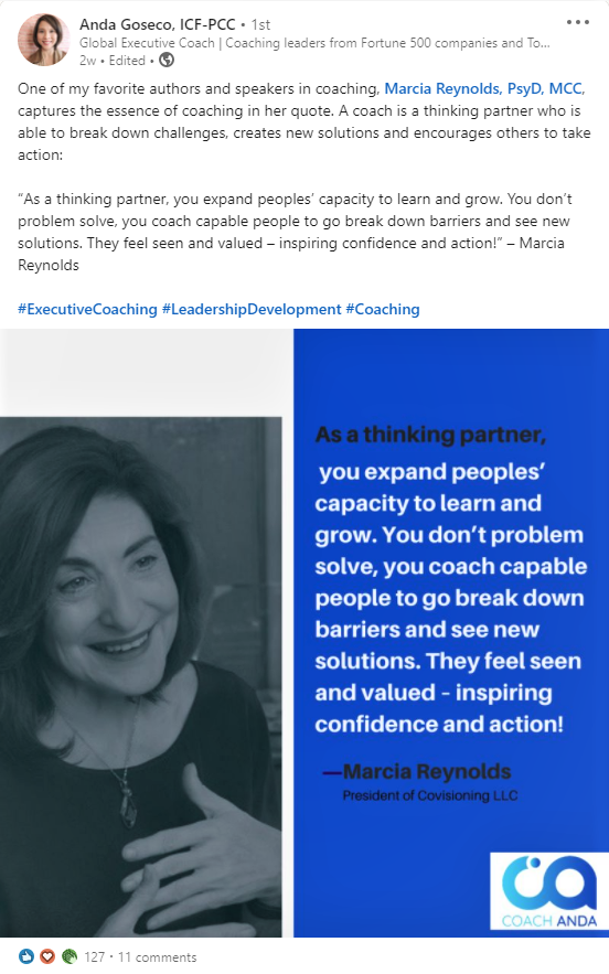 Anda Goseco's post on LinkedIn