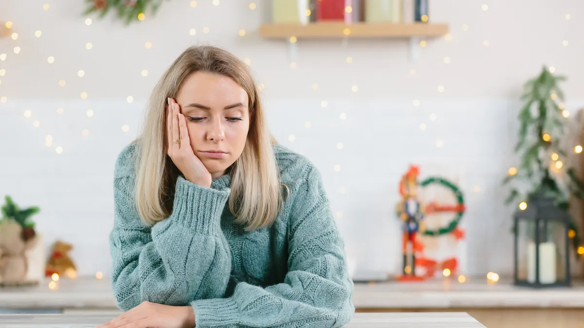 woman sad at holidays