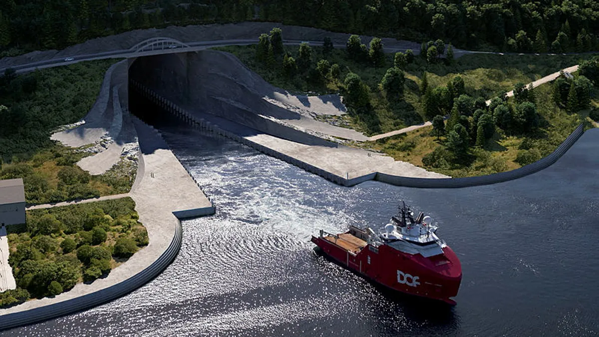 Norway plans to build the world's first major ship tunnel