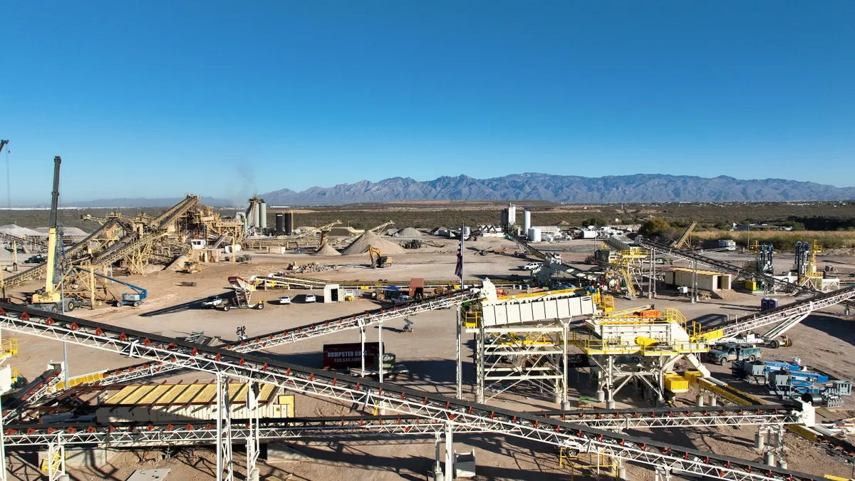 Granite's Swan aggregate plant in Tucson, Arizona. The facility is fully automated.