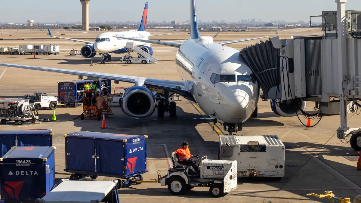flights prepare to depart from Dallas-Fort Worth International Airport