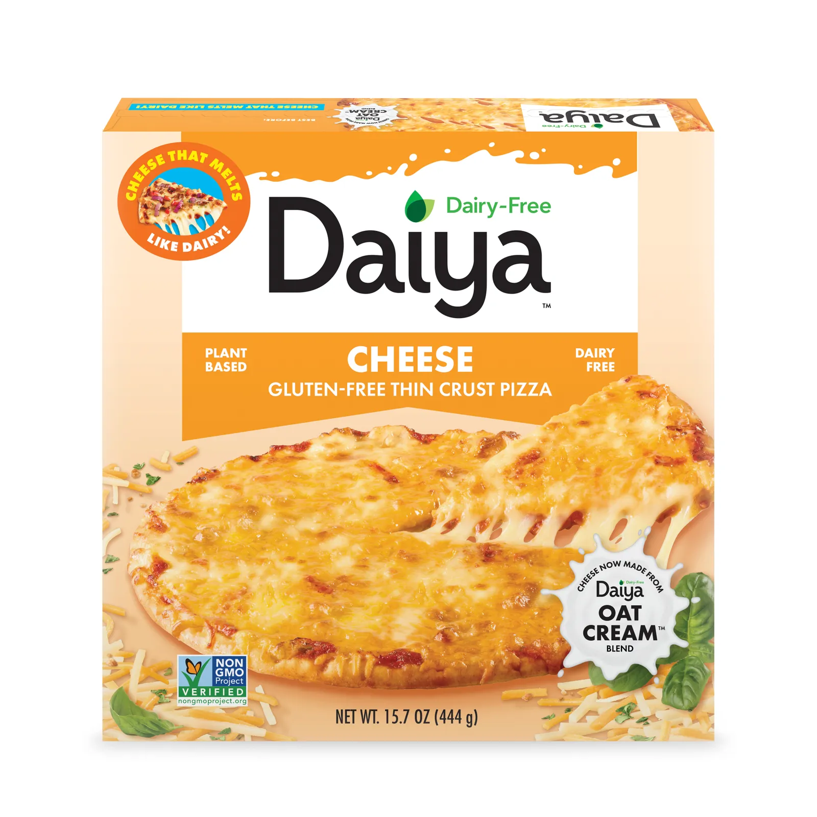 Daiya's dairy free pizza made with an oat cream blend.