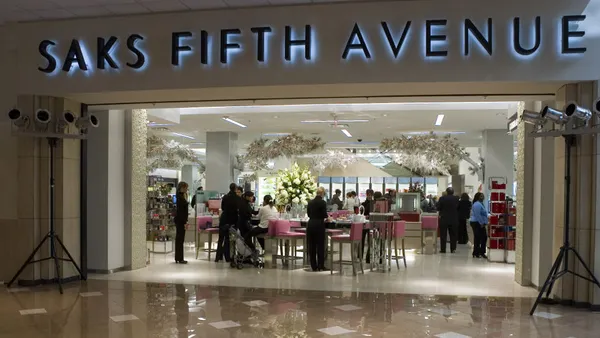 A department store mall entrance.