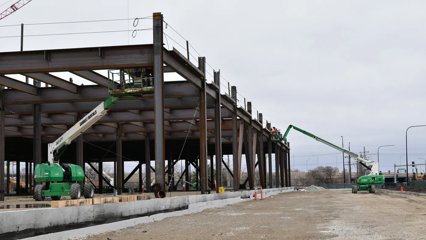 A data center under construction in Elk Grove, Illinois