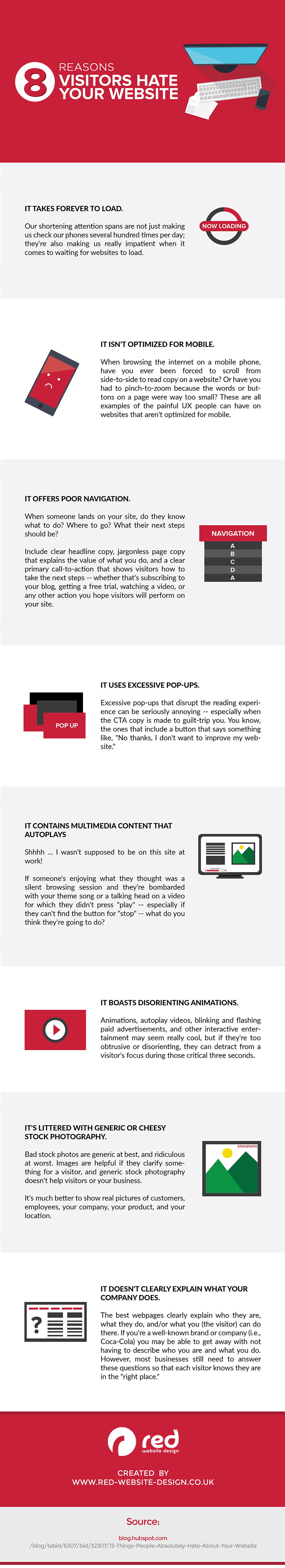 Infographic looks at common website problems
