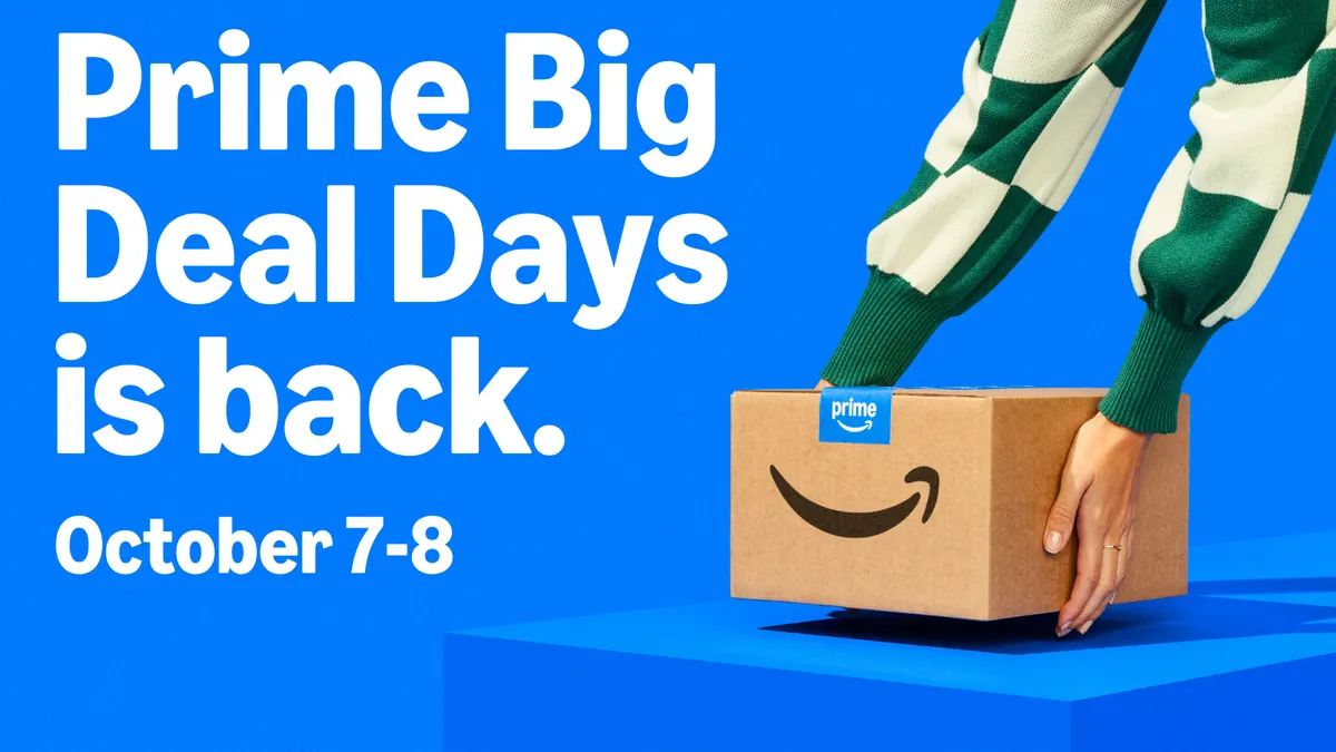 Person holding an Amazon Prime box.