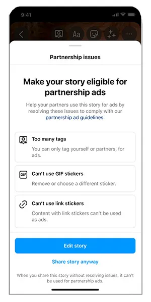 IG creator ads guidance