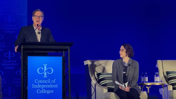 Emily Levine and Mitchell Stevens, both education professors at Stanford University.