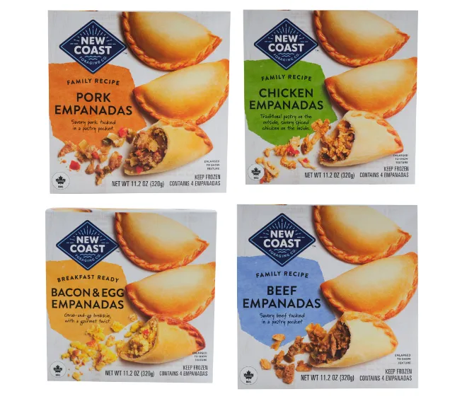 Four packages of empanadas