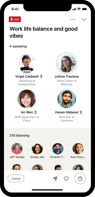 LinkedIn audio rooms