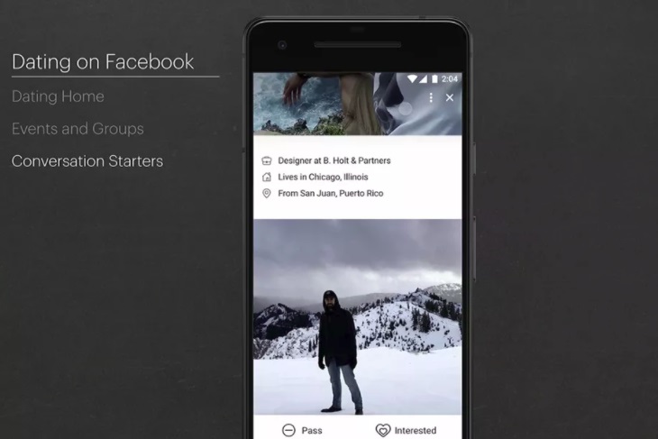 Dating on Facebook presentation shot