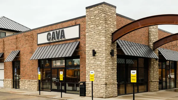 An image ofa brick Cava storefront