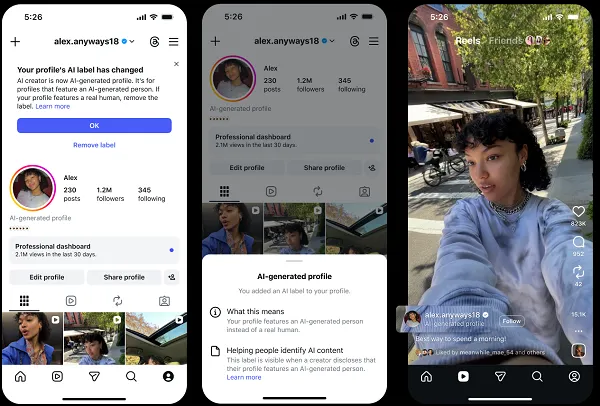 Instagram AI creator accounts