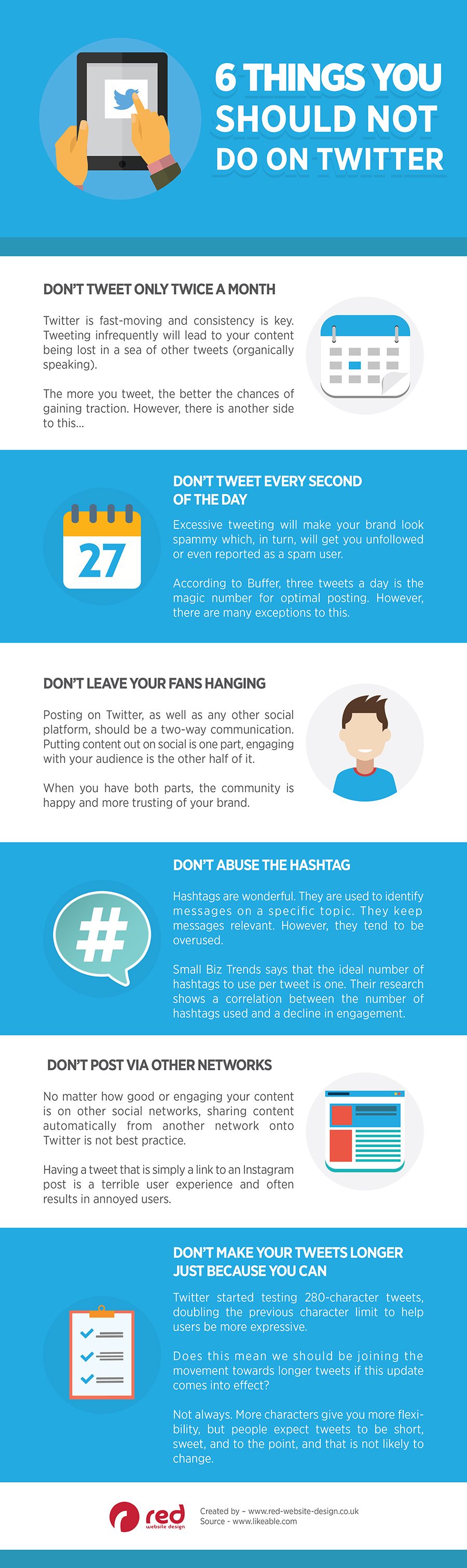 6 Things You Shouldn't do on Twitter [Infographic] | Social Media Today