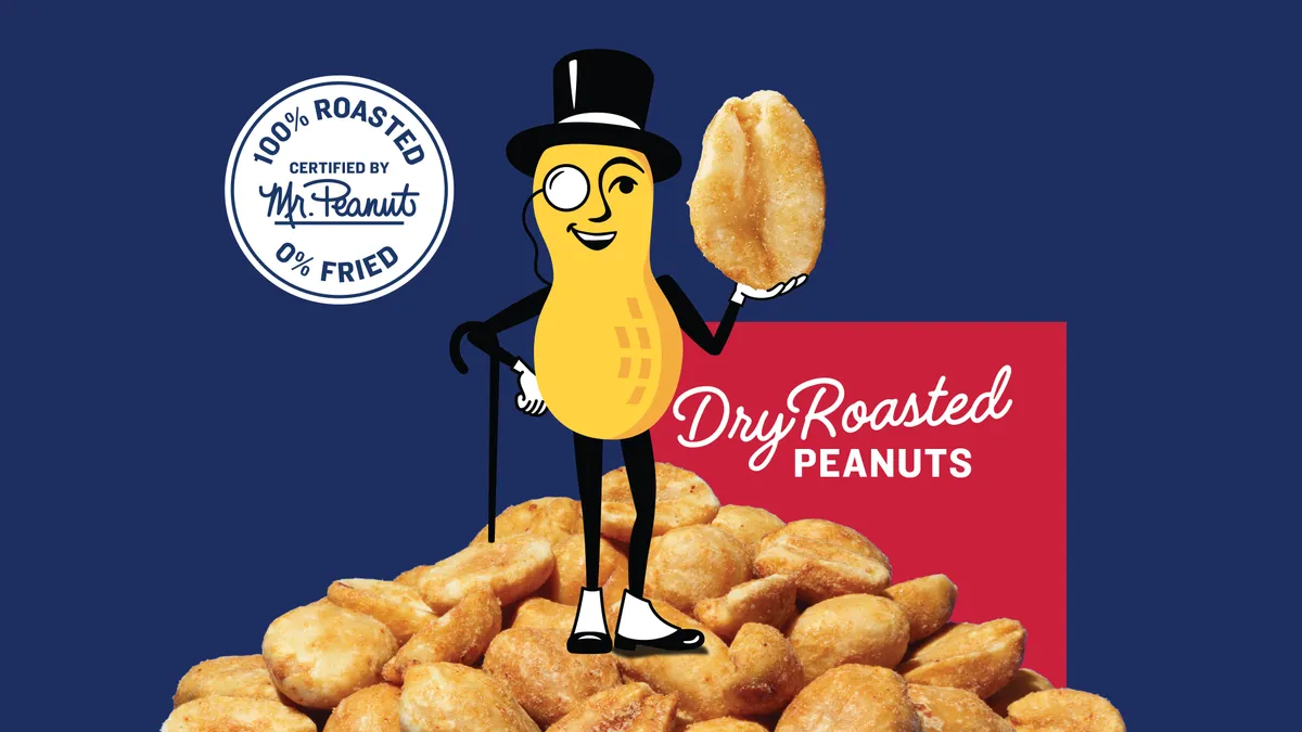 Image for Planters' campaign and brand refresh, featuring a new Mr. Peanuts