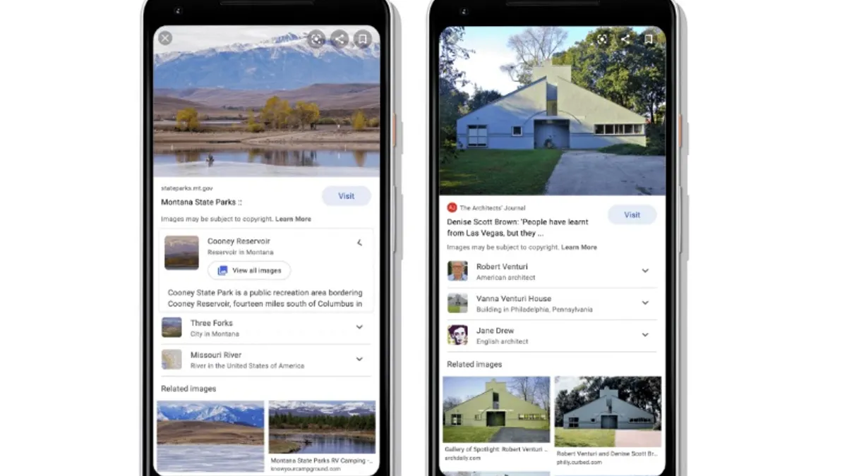Google images knowledge panel
