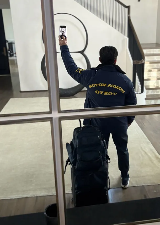 Todd Blue sports a Honda Racing jacket