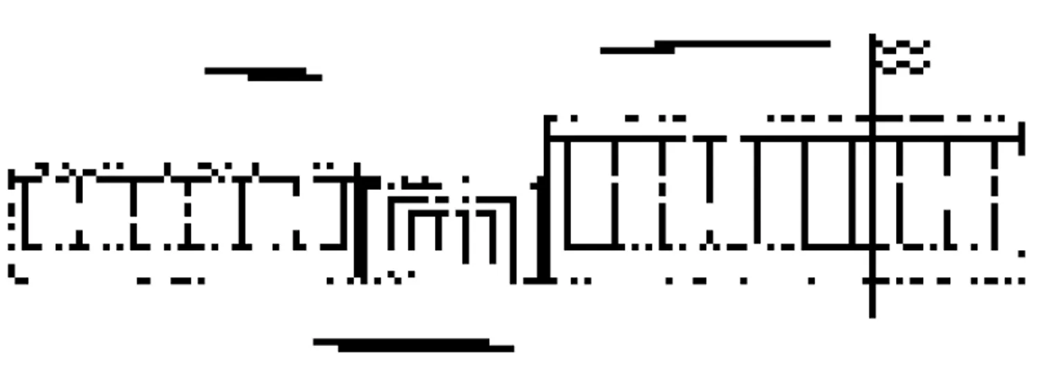 An illustration of a school with majority of the structure missing.