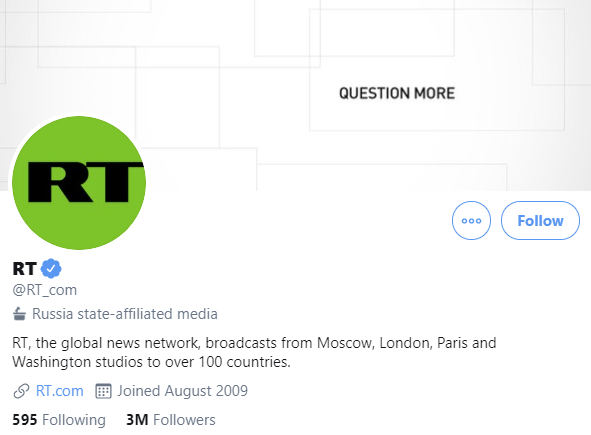 RT Twitter account
