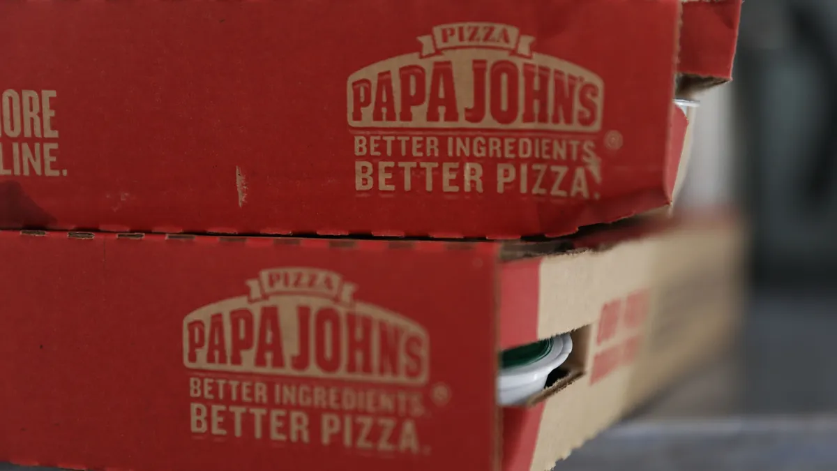 Papa John's pizza box is seen on July 11, 2018 in Miami, Florida