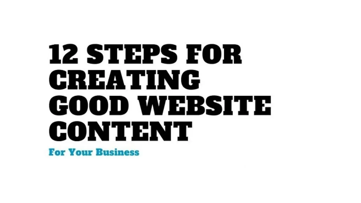 12 Steps Website Content infographic