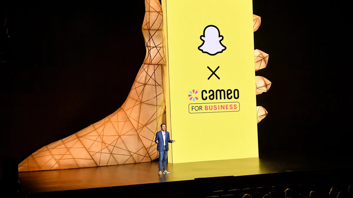 Snap Inc. and Cameo announced a partnership at the IAB's 2022 NewFronts. Retrieved by Marketing Dive on May 4, 2022