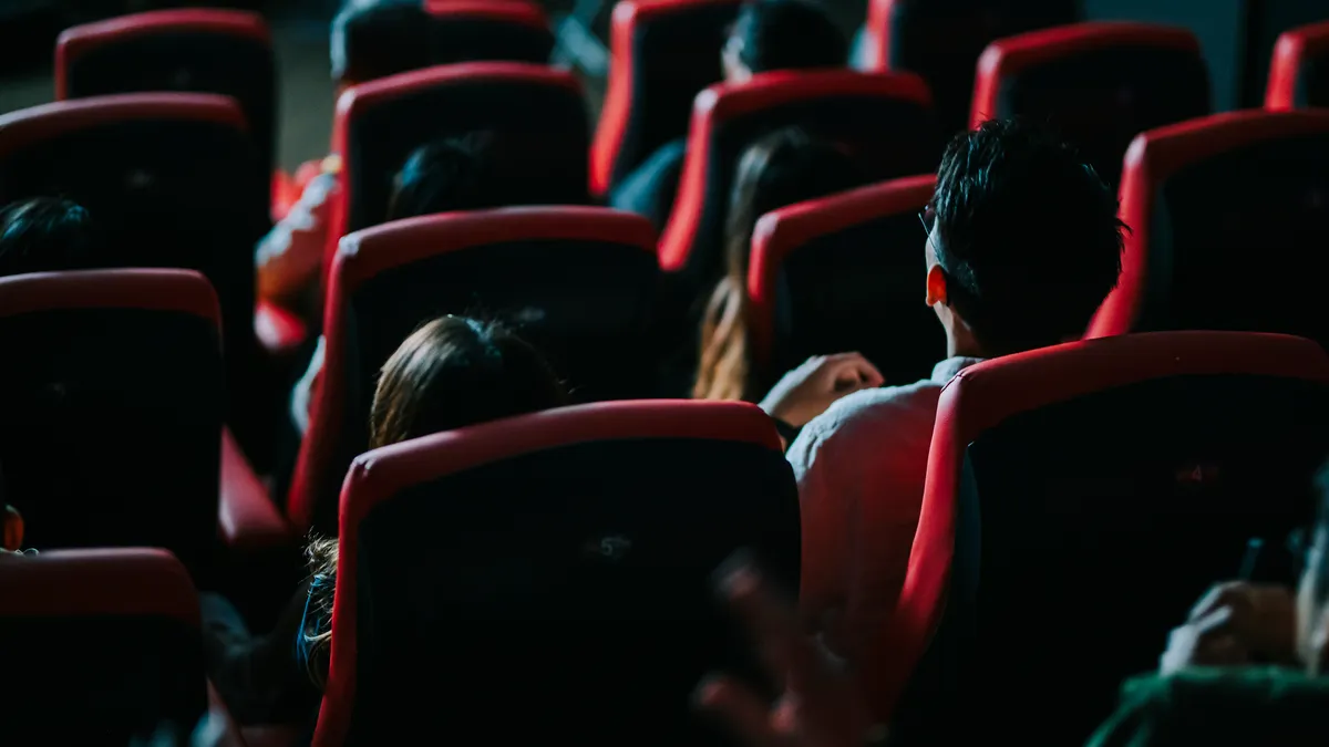 Shot of audience in movie theater