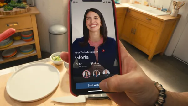 Intuit TurboTax app in an ad