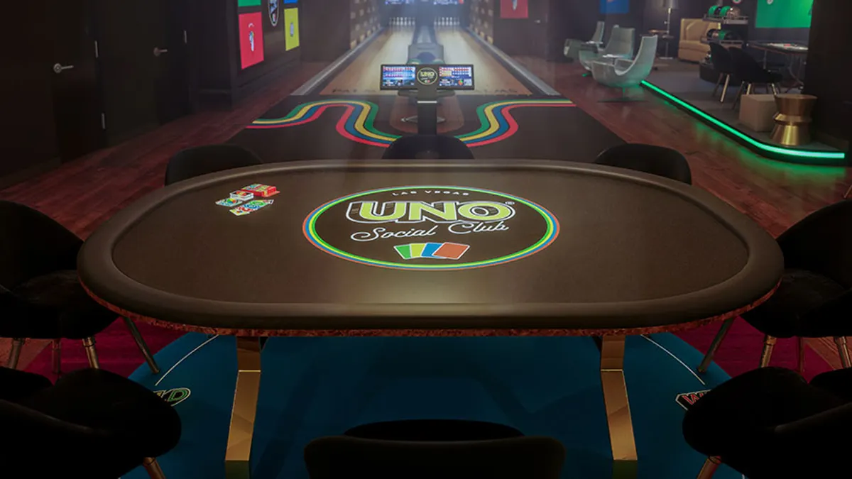 Mattel recently opened the first Uno Social Club in Las Vegas at the Palms Casino Resort.