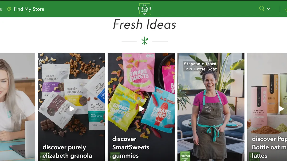 The Fresh Market shoppable videos