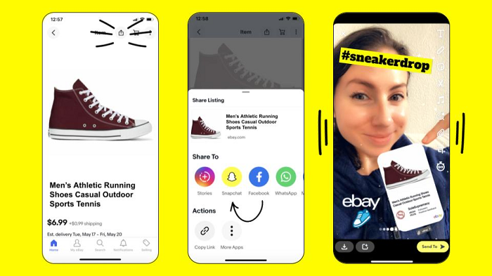 Snapchat eBay listings