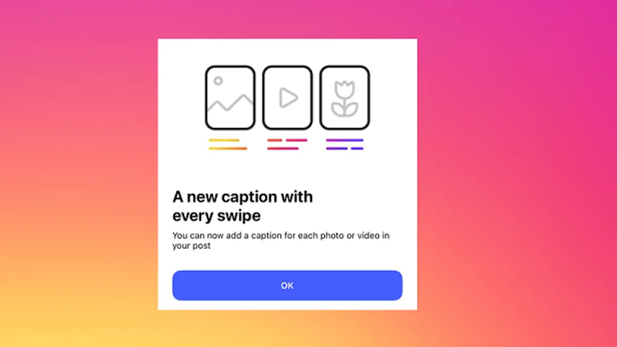 Instagram carousel captions