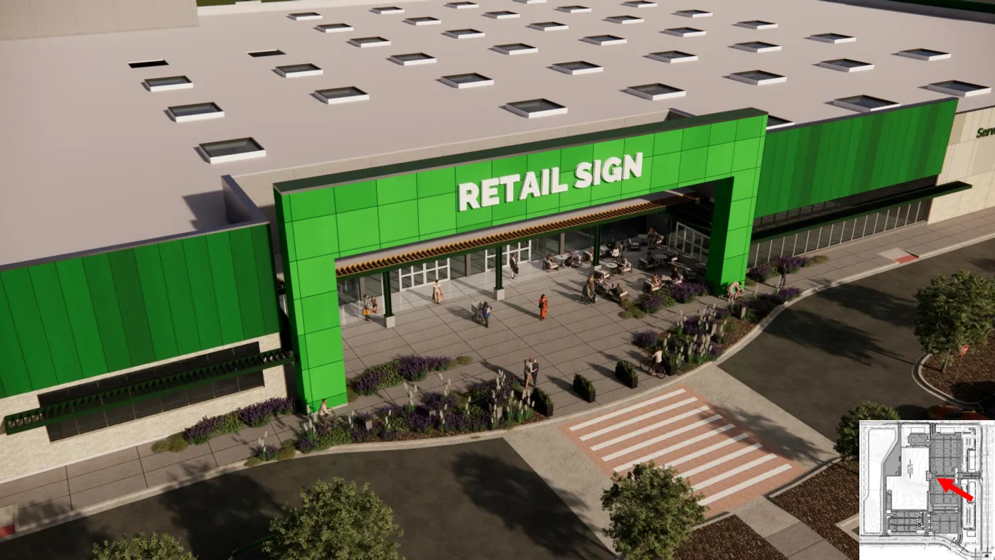 Rendering of a store.