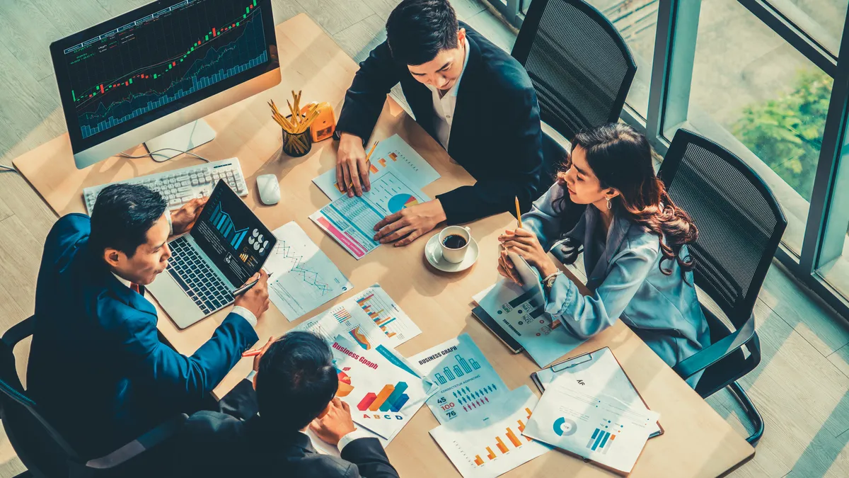 Group of business executives at a table