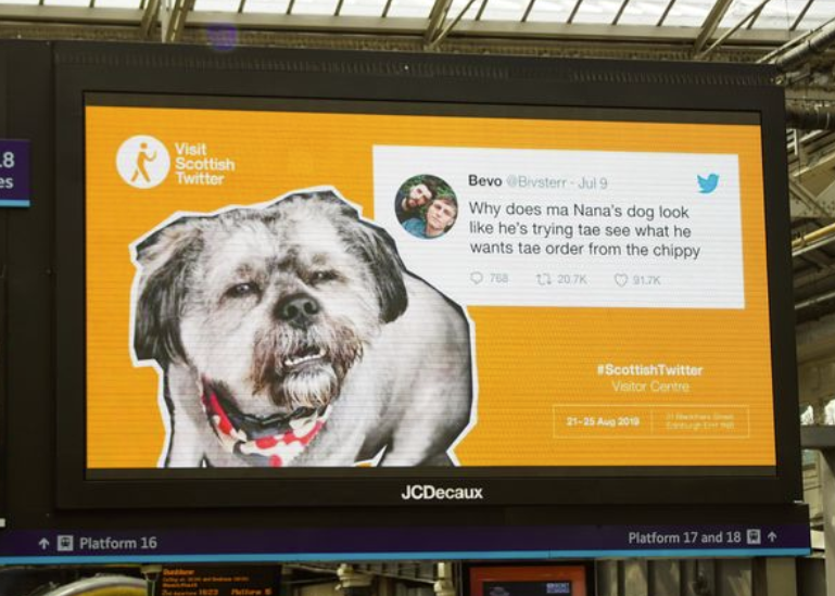 Scottish tweets example