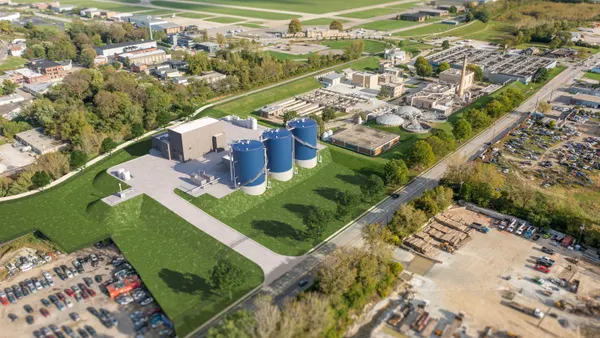 Rendering of the anaerobic digestion facility at the Little Miami Wastewater Treatment Plant in Cincinnati