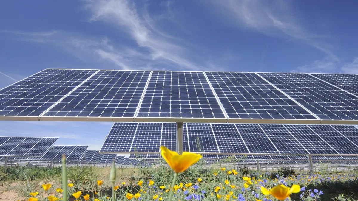 Solar panels at Salt River Project's Copper Crossing project in Arizona.