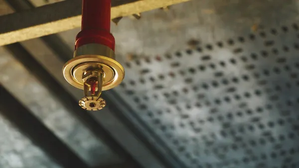 An automatic fire sprinkler head.