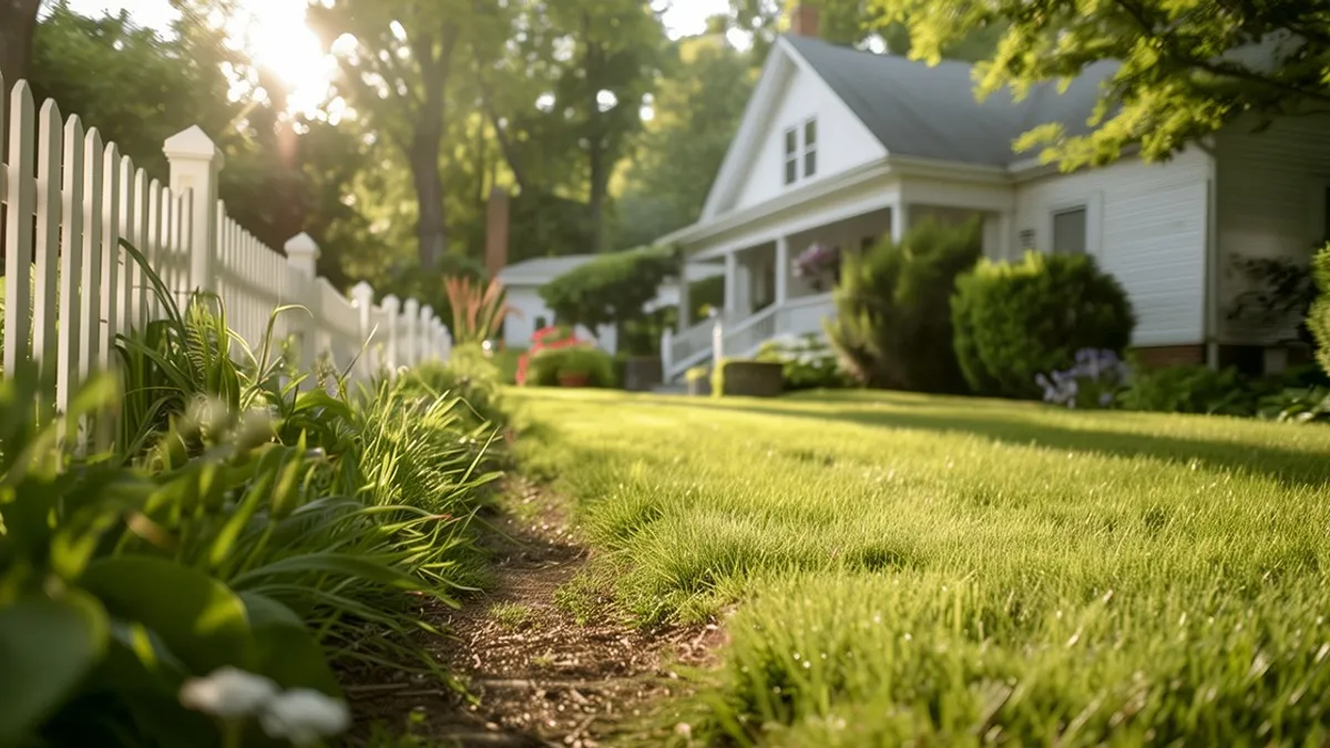 Charming Suburban Home with Lush Green Lawn