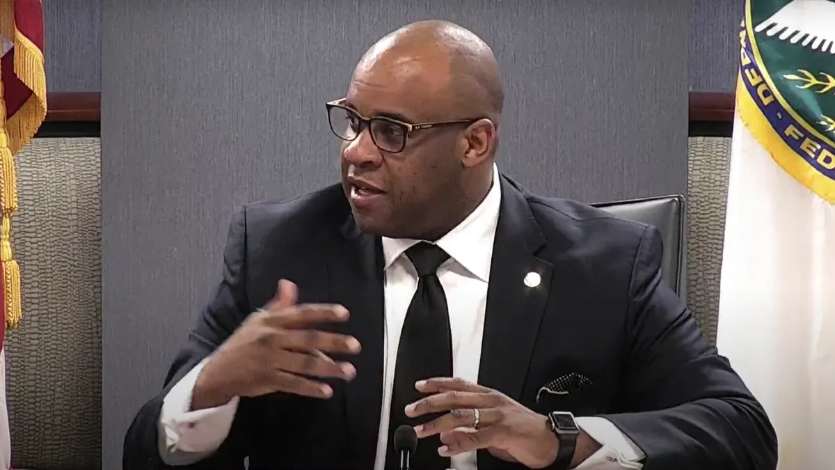 Willie Phillips, Federal Energy Regulatory Commission acting chairman, speaking Jan. 19, 2023, at an agency meeting in Washington, D.C.