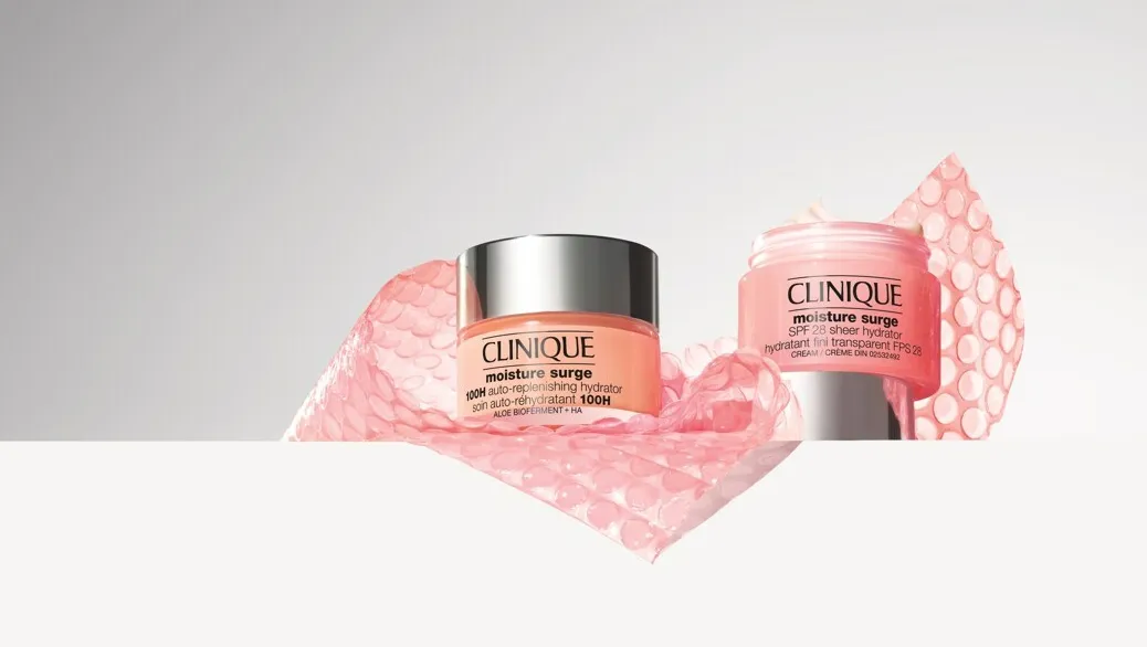 Clinique's Moisture Surge™ 100H Auto-Replenishing Hydrator & New Moisture Surge™ Broad Spectrum SPF 28 Sheer Hydrator