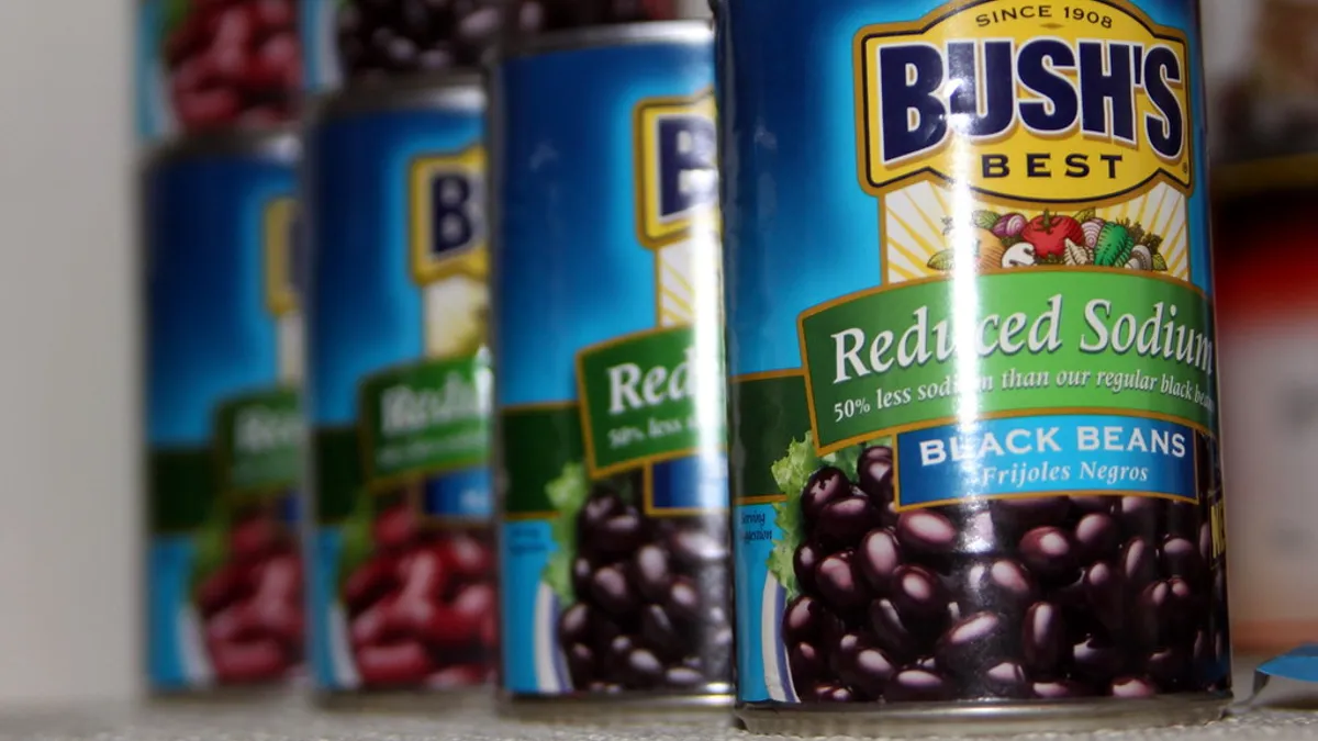 Cans of Bush's Beans