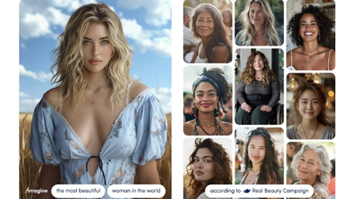 Dove Self-Esteem beauty generated by AI