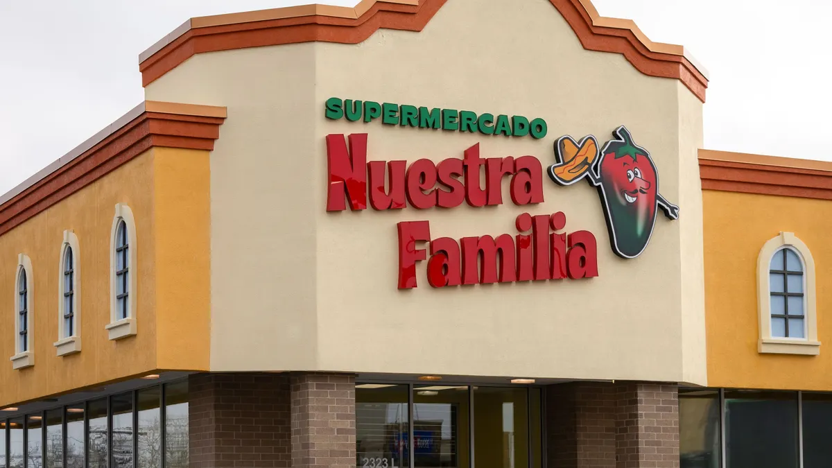 Exterior of a grocery store.