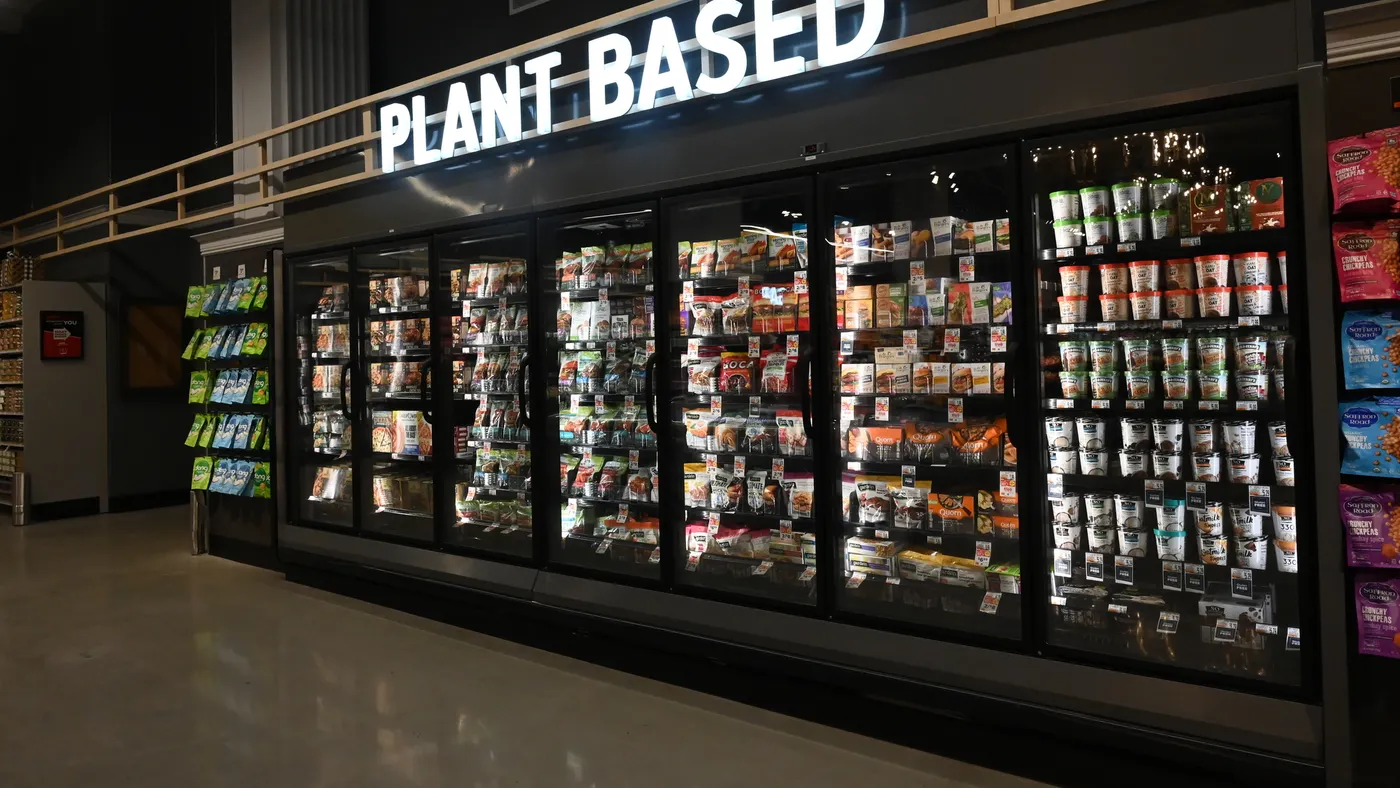 Plant-based section at the Heirloom Market in Philadelphia's Fashion District