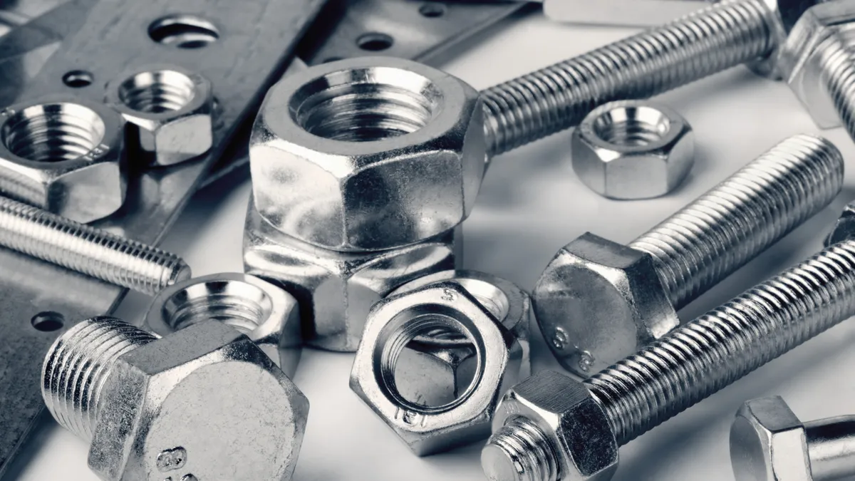 A stock image of nuts and bolts