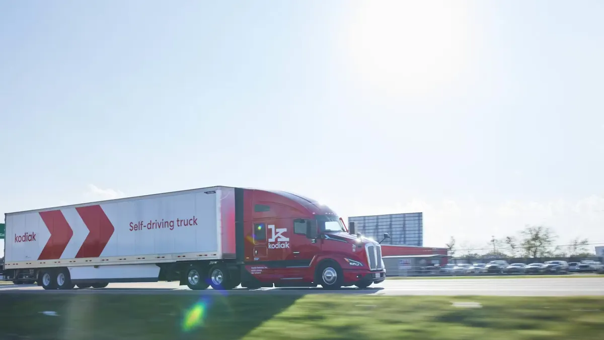 Kodiak AI truck on highway